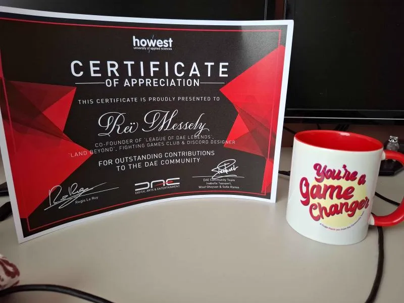 Certificate of appreciation given by DAE community team
