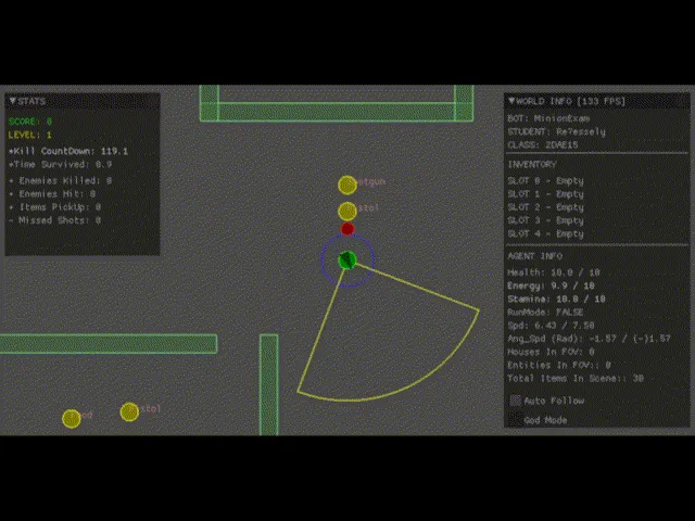 Zombie survival AI footage